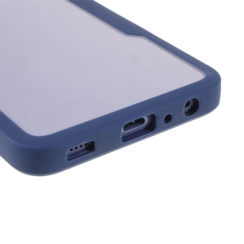 PET-Bildschirmschutz + Acryl-Rückwandplatte + TPU-Rahmen-Schutzhülle für Samsung Galaxy A52 4G/5G / A52s 5G - Blau