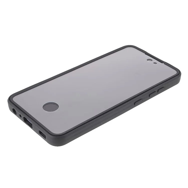 360° All-Round Protection PET Screen Protector + Acrylic Back Panel + TPU Frame Protective Case for Samsung Galaxy A72 5G/4G - Black