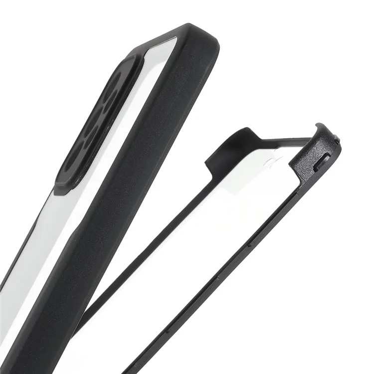 360° All-Round Protection PET Screen Protector + Acrylic Back Panel + TPU Frame Protective Case for Samsung Galaxy A72 5G/4G - Black