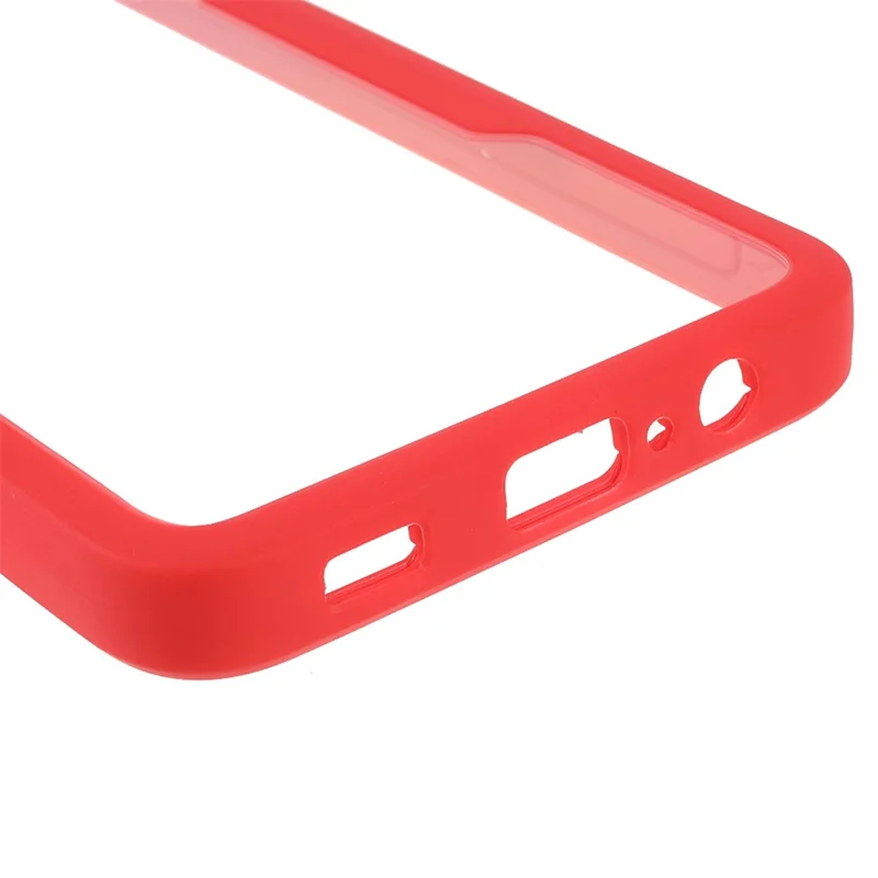 Anti-Drop PET Screen Protector + Acrylic Back Panel + TPU Frame Protective Case for Samsung Galaxy A22 4G (EU Version) - Red