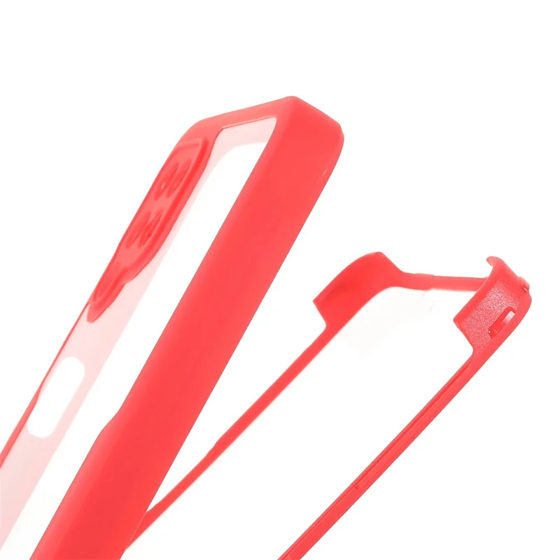 Anti-Drop PET Screen Protector + Acrylic Back Panel + TPU Frame Protective Case for Samsung Galaxy A22 4G (EU Version) - Red