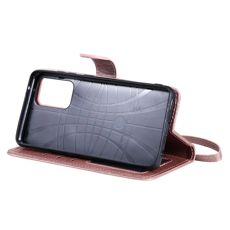 For Samsung Galaxy A52 4G / 5G / A52s 5G Case 2 in 1 Detachable Magnetic Leather Wallet Mobile Cover with Strap - Rose Gold
