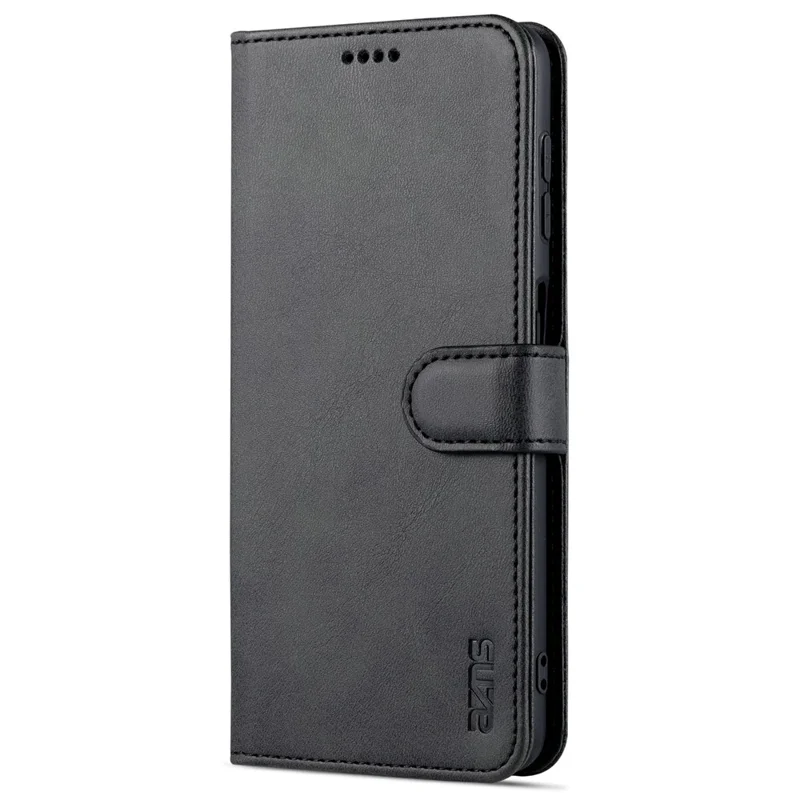AZNS Wallet Stand Leather Phone Case for Samsung Galaxy A22 4G (EU Version) - Black