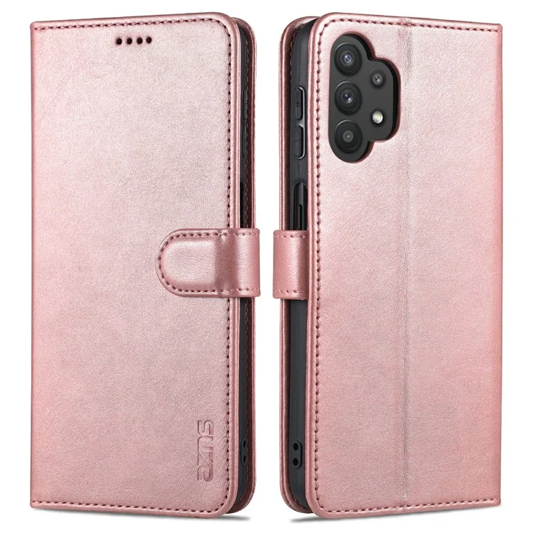 AZNS Custodia Portafoglio in Pelle PU Antiurto per Samsung Galaxy A32 5G/M32 5G - Rosa Oro