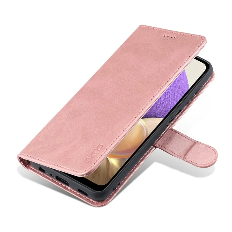 AZNS Custodia Portafoglio in Pelle PU Antiurto per Samsung Galaxy A32 5G/M32 5G - Rosa Oro
