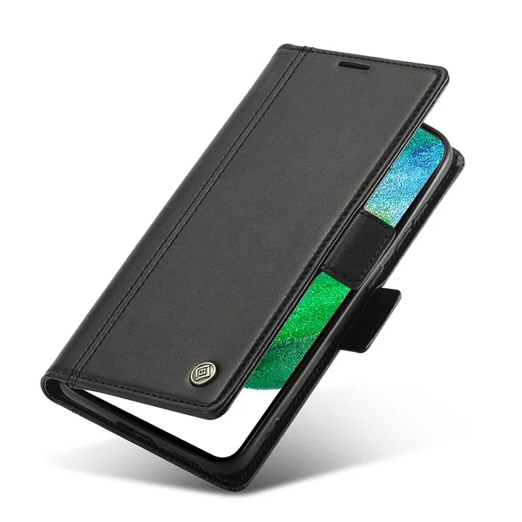 LC.IMEEKE Flip Premium PU Leather Multi-Function Magnetic Suction Stand Card Slots Pocket Phone Case for Samsung Galaxy S21+ 5G - Negro