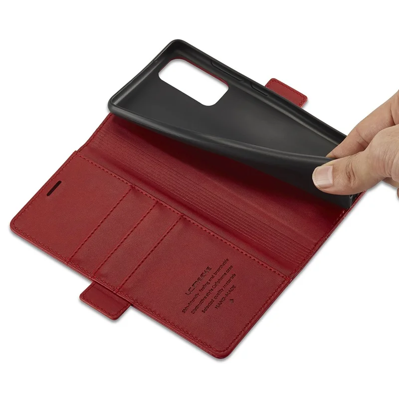 LC.IMEEKE PU Leather Multi-Angle Viewing Flip Protective Wallet Case Cover with Card Holder for Samsung Galaxy S20 FE 2022/S20 FE 4G/S20 FE 5G/S20 Lite - Red