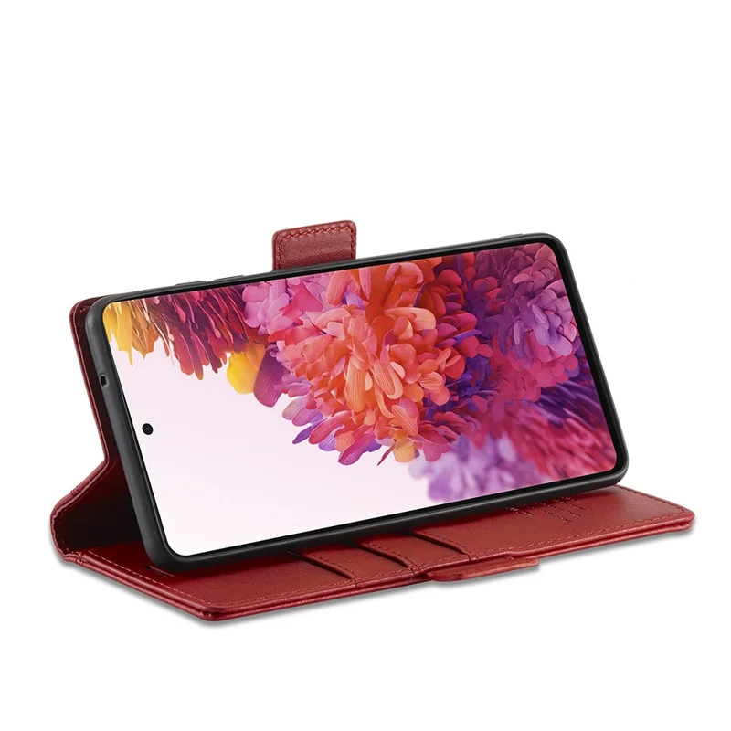 LC.IMEEKE PU Leather Multi-Angle Viewing Flip Protective Wallet Case Cover with Card Holder for Samsung Galaxy S20 FE 2022/S20 FE 4G/S20 FE 5G/S20 Lite - Red
