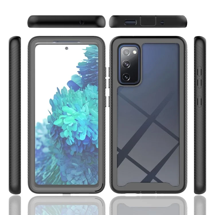 Caso de Protección Híbrida de Cobertura Completa Con Protector de Pantalla de Mascota Ultra Claro Para Samsung Galaxy S20 fe 2022/S20 fe 4G/S20 fe 5G/S20 Lite - Azul Oscuro