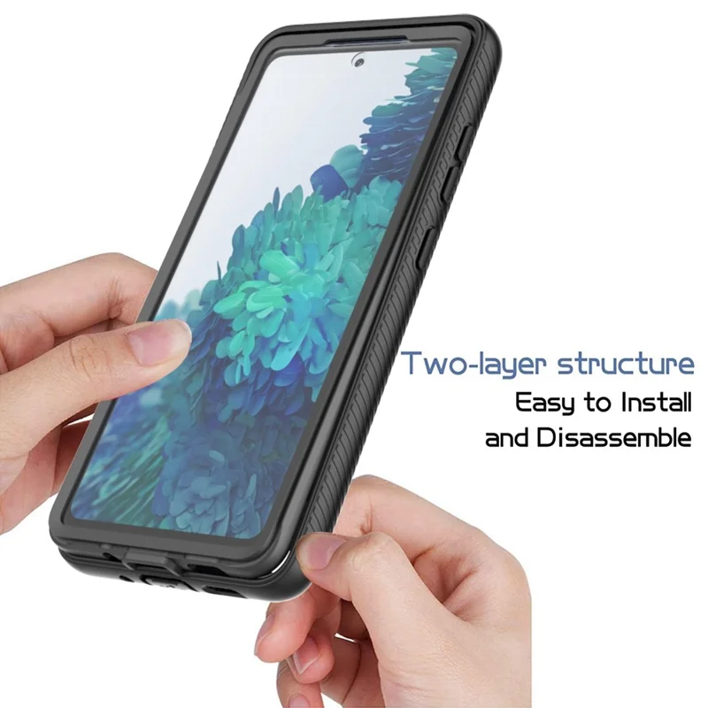 Full Coverage Hybrid Protective Case with Ultra Clear PET Screen Protector for Samsung Galaxy S20 FE 2022/S20 FE 4G/S20 FE 5G/S20 Lite - Baby Blue