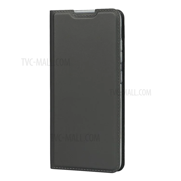 Case de la Cubierta Del Teléfono de Cuero Absorbido Automáticamente Con Ranura Para Tarjetas Para Samsung Galaxy A52 4G/5G / A52s 5G - Negro