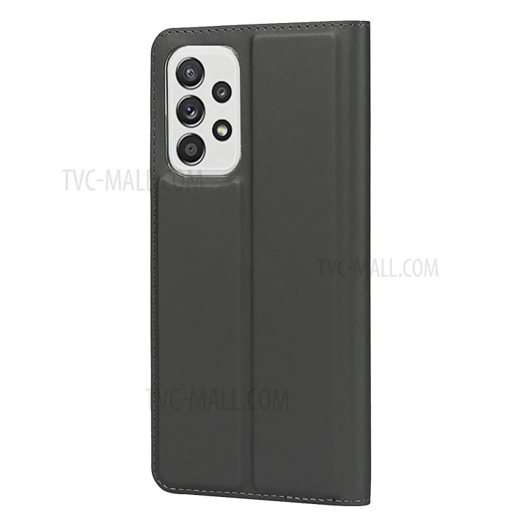 Case de la Cubierta Del Teléfono de Cuero Absorbido Automáticamente Con Ranura Para Tarjetas Para Samsung Galaxy A52 4G/5G / A52s 5G - Negro