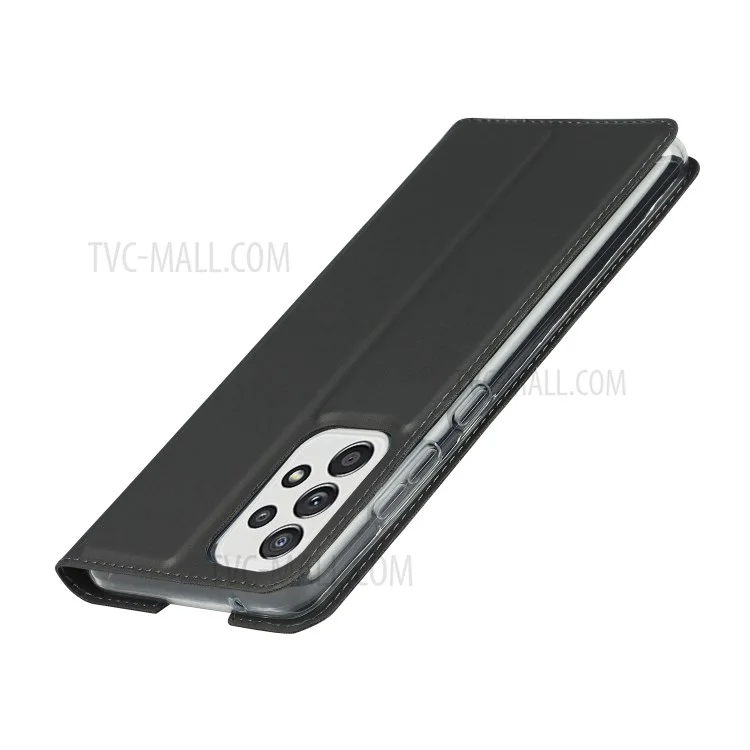 Case de la Cubierta Del Teléfono de Cuero Absorbido Automáticamente Con Ranura Para Tarjetas Para Samsung Galaxy A52 4G/5G / A52s 5G - Negro