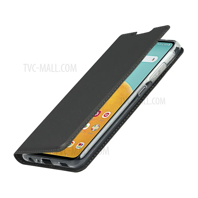 Case de la Cubierta Del Teléfono de Cuero Absorbido Automáticamente Con Ranura Para Tarjetas Para Samsung Galaxy A52 4G/5G / A52s 5G - Negro