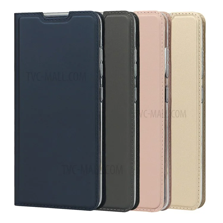 Case de la Cubierta Del Teléfono de Cuero Absorbido Automáticamente Con Ranura Para Tarjetas Para Samsung Galaxy A52 4G/5G / A52s 5G - Negro