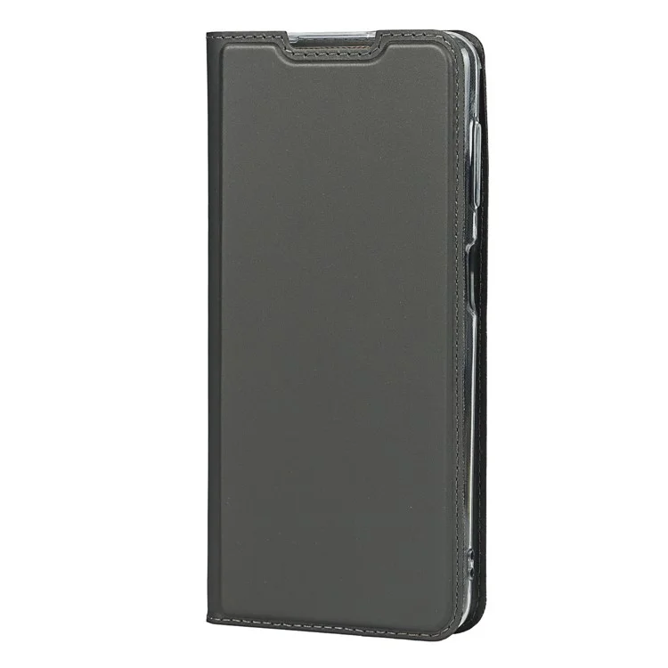 Capa de Capa de Couro Absorvida Automaticamente Com Slot de Cartão Para o Samsung Galaxy A22 4G (versão da Ue) - Preto