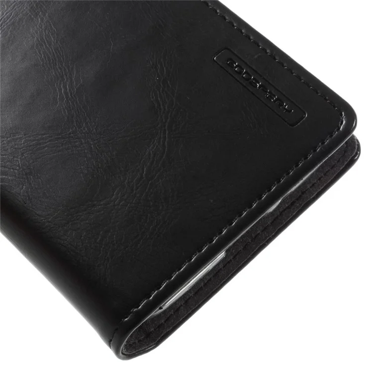 MERCURY GOOSPERY Blue Moon Leather Wallet Case for Samsung Galaxy J1 (2016) - Black