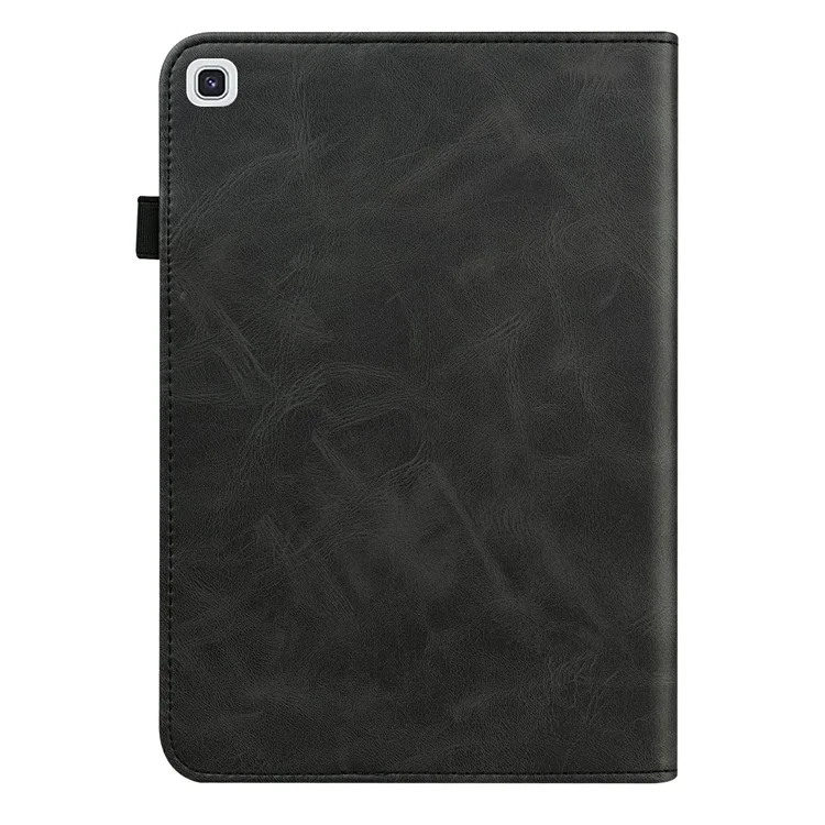 Ligne de Couture à L'épreuve de la Gamme de Conception de Table en Cuir Avec Support de Carte Pour Samsung Galaxy Tab A7 10.4 (2020) - le Noir