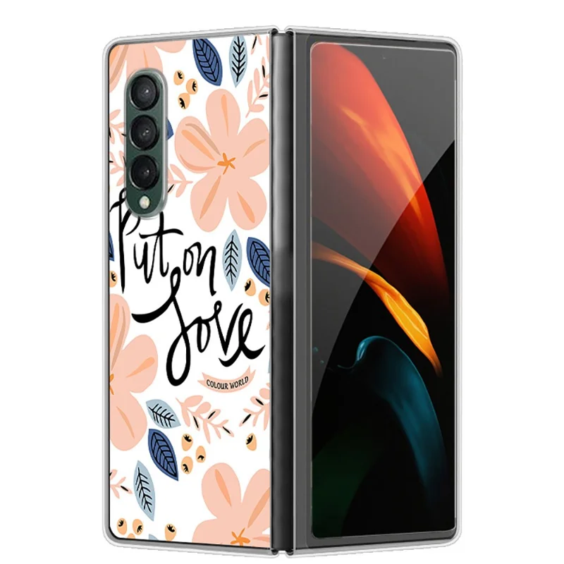 Pattern Printing Hard PC Phone Protective Case Cover for Samsung Galaxy Z Fold3 5G - Put on Love