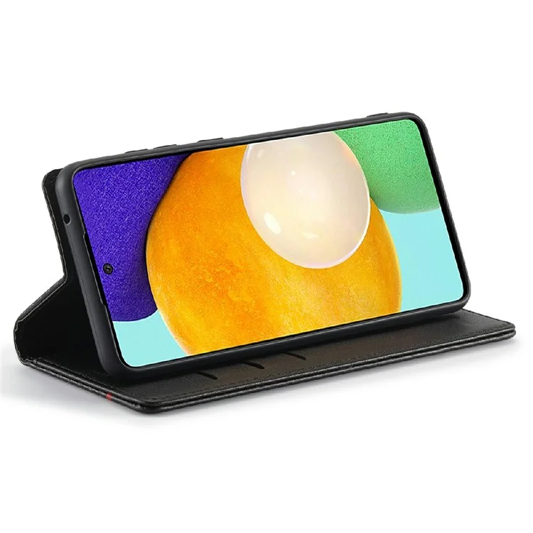 LC.IMEEKE Funda de cuero bien protegida con patrón de fibra de carbono Funda con billetera para Samsung Galaxy A52 4G/5G / A52s 5G - Estilo 1