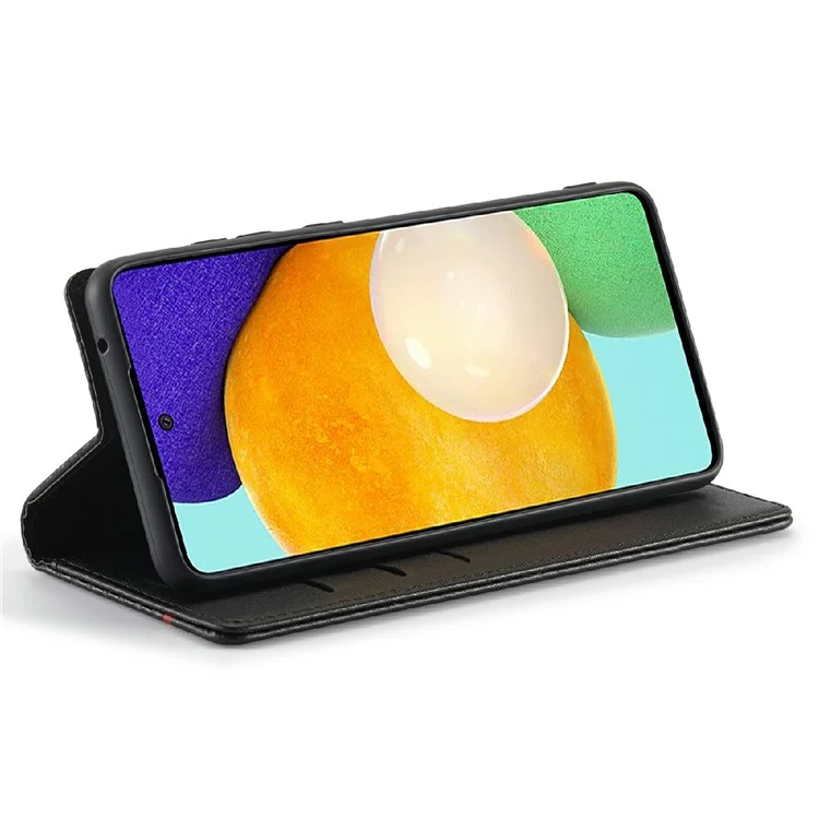 LC.IMEEKE Ledertasche mit Kohlefasermuster Handyhülle mit Ständer und Geldbörse-Design für Samsung Galaxy A72 4G/5G - Stil 1