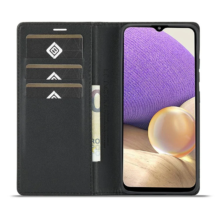 Lc. Copertura Per Schede in Fibra di Carbonio Imeeke in Pelle Antidrop Con Portafoglio Per Samsung Galaxy A32 5G/M32 5G - Stile 2