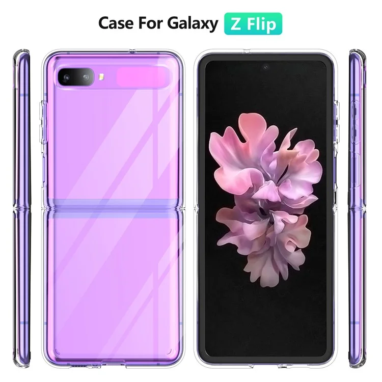 Anti Scratch Transparent Hard PC Phone Protective Cover Case pour Samsung Galaxy Z Flip