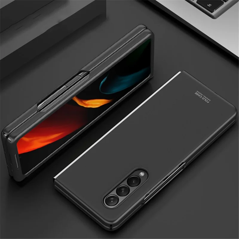 Skin-touch Feel Hard PC Protective Phone Cover Case for Samsung Galaxy Z Fold3 5G - Black