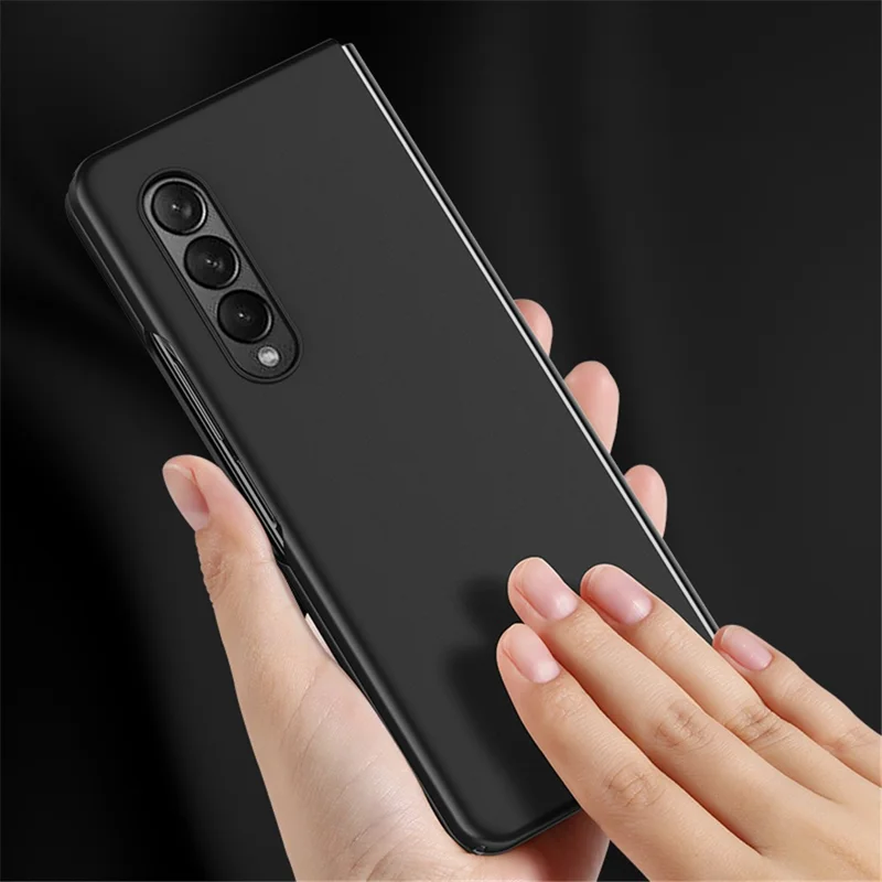 Skin-touch Feel Hard PC Protective Phone Cover Case for Samsung Galaxy Z Fold3 5G - Black