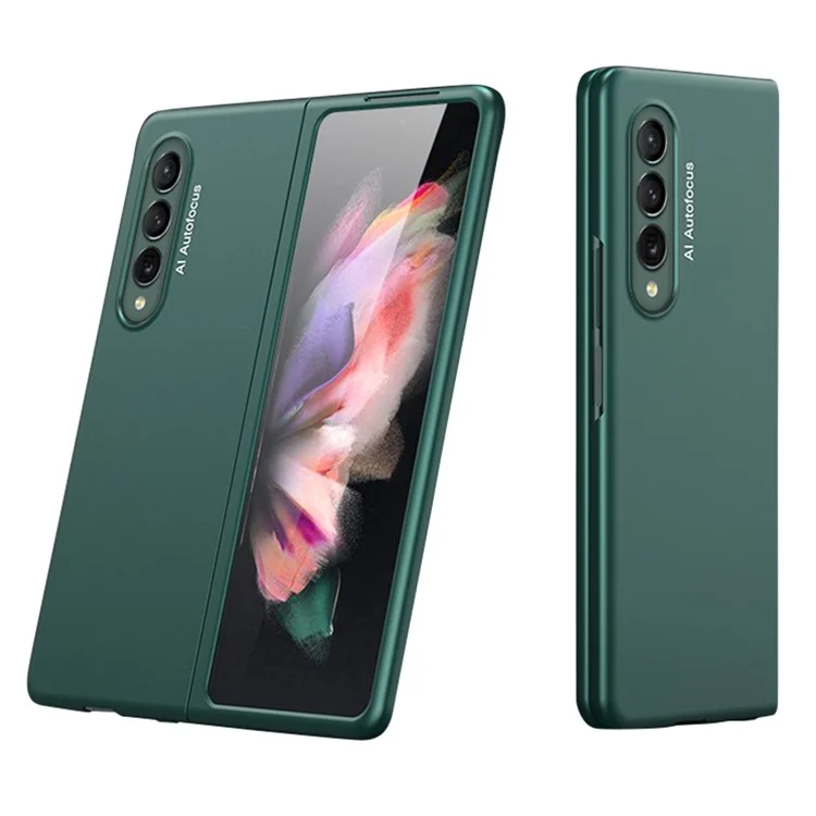 GKK Pour Samsung Galaxy Z Fold3 5G Ultra Thin Hard PC Full Full Pliant Téléphone Couvre - Vert de Minuit