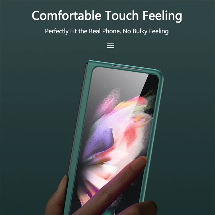 GKK per Samsung Galaxy Z Fold3 5G Ultra Sottile Hard PC Custodia Telefonica Protettiva Pieghevole - Argento