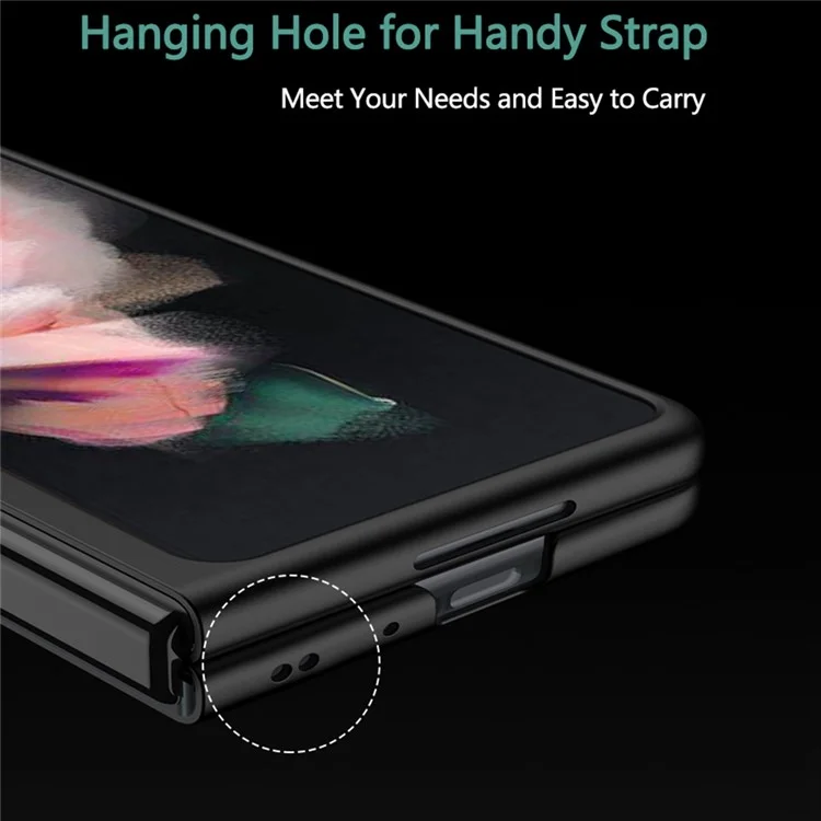 GKK per Samsung Galaxy Z Fold3 5G Ultra Sottile Hard PC Custodia Telefonica Protettiva Pieghevole - Argento