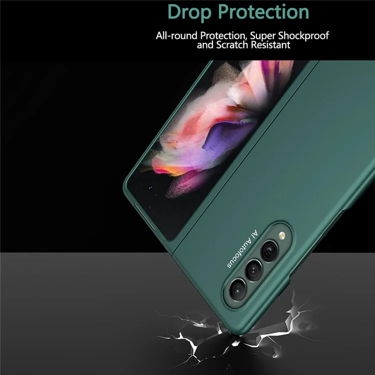 GKK per Samsung Galaxy Z Fold3 5G Ultra Sottile Hard PC Custodia Telefonica Protettiva Pieghevole - Argento