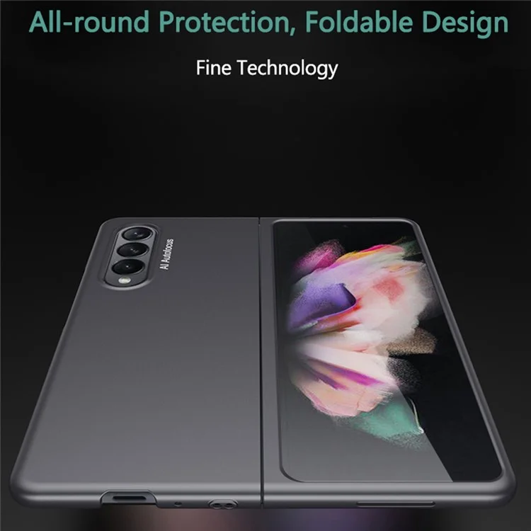 GKK per Samsung Galaxy Z Fold3 5G Ultra Sottile Hard PC Custodia Telefonica Protettiva Pieghevole - Argento