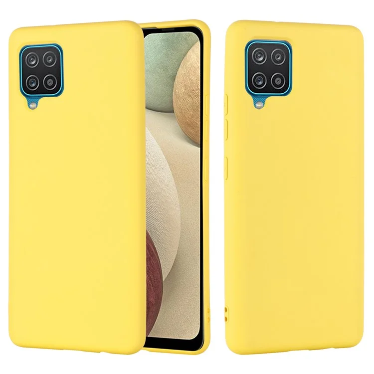 Coperchio di Protezione da Shock Con Protezione Per Body Full-soft Touch Silicone Liquido Per Cinghia Per Samsung Galaxy M32 (versione Globale) - Giallo