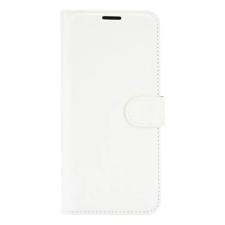 Folio Flip Anti-Scratch Litchi Pele De Pele De Pele Móvel Carteira Carteira Capa Capa Para Samsung Galaxy A32 4G (versão Da UE) - Branco