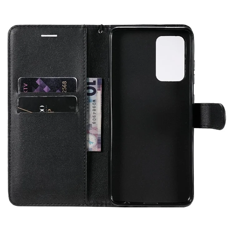 KT Leather Series-2 Full Protective Leather Case Wallet Cover для Samsung Galaxy A52 4G/A52 5G/A52s 5G - черный