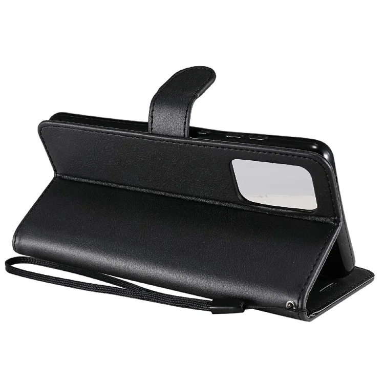 KT Leather Series-2 Full Protective Leather Case Wallet Cover для Samsung Galaxy A52 4G/A52 5G/A52s 5G - черный