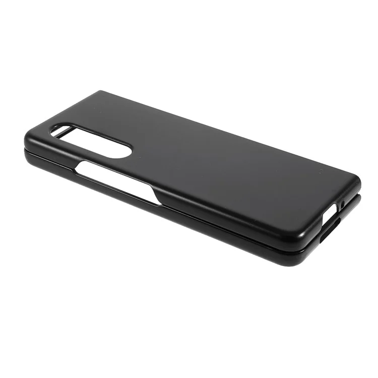 Caja de la Caja Del Telefono de la PC de la PC Protectora De La Superficie De Goma Para Samsung Galaxy Z Fold3 5G - Negro