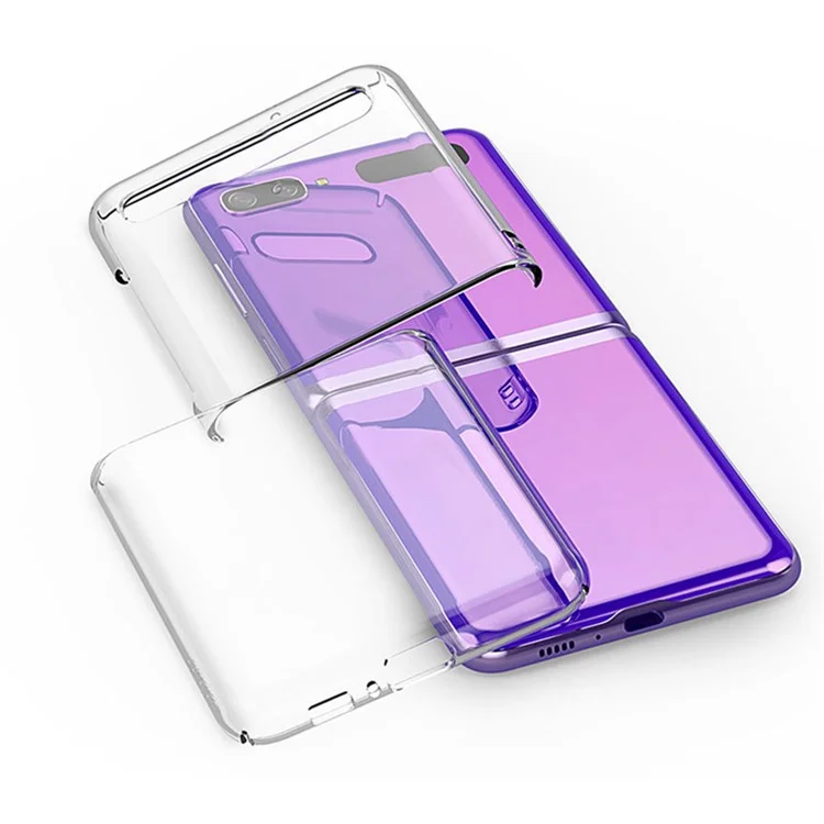 Étui de téléphone rigide en PC avec motif d'impression pour Samsung Galaxy Z Flip 5G - Roses roses