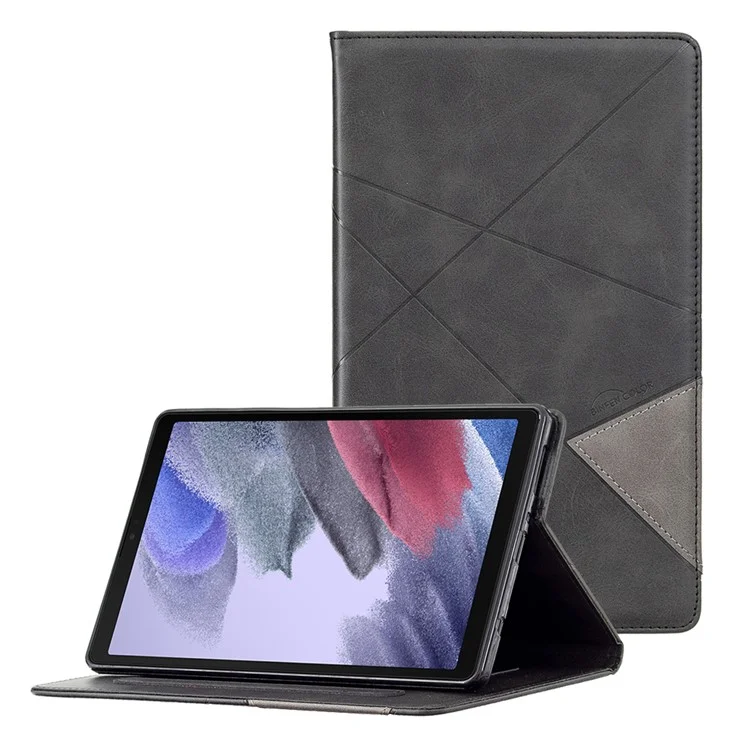 Coperchio Per Tavolette in Pelle Per Schede di Design Del Modello Geometrico Per Samsung Galaxy Tab A7 Lite 8.7 Pollici/t220/t225 - Nero