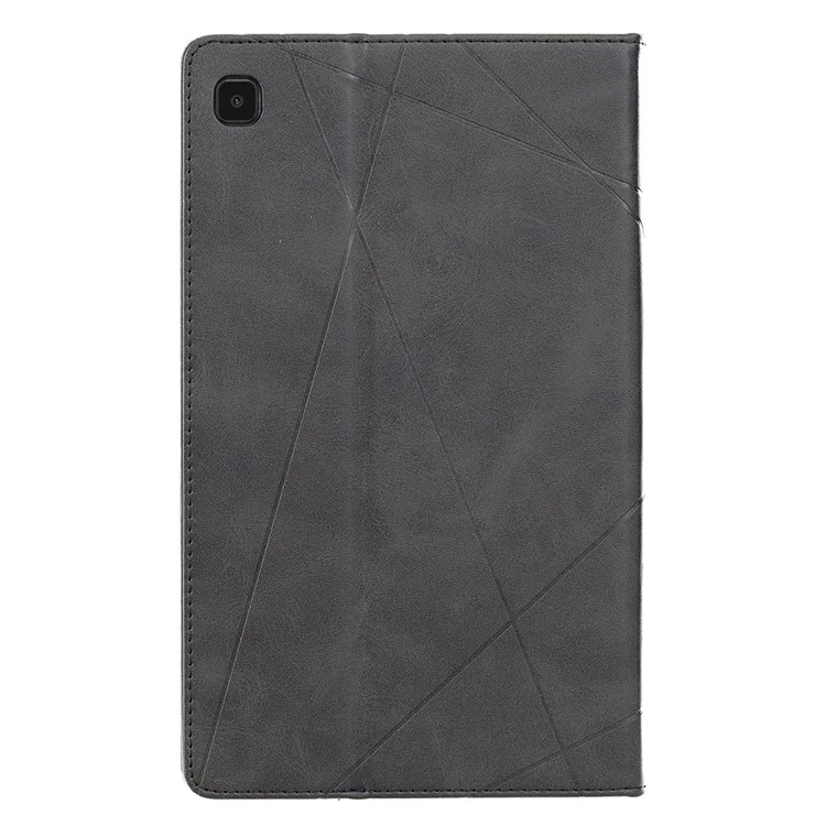 Capa de Caixa de Tábuas de Couro de Placa de Design de Padrões Geométricos Para Samsung Galaxy Tab A7 Lite 8,7 Polegadas/t220/t225 - Preto