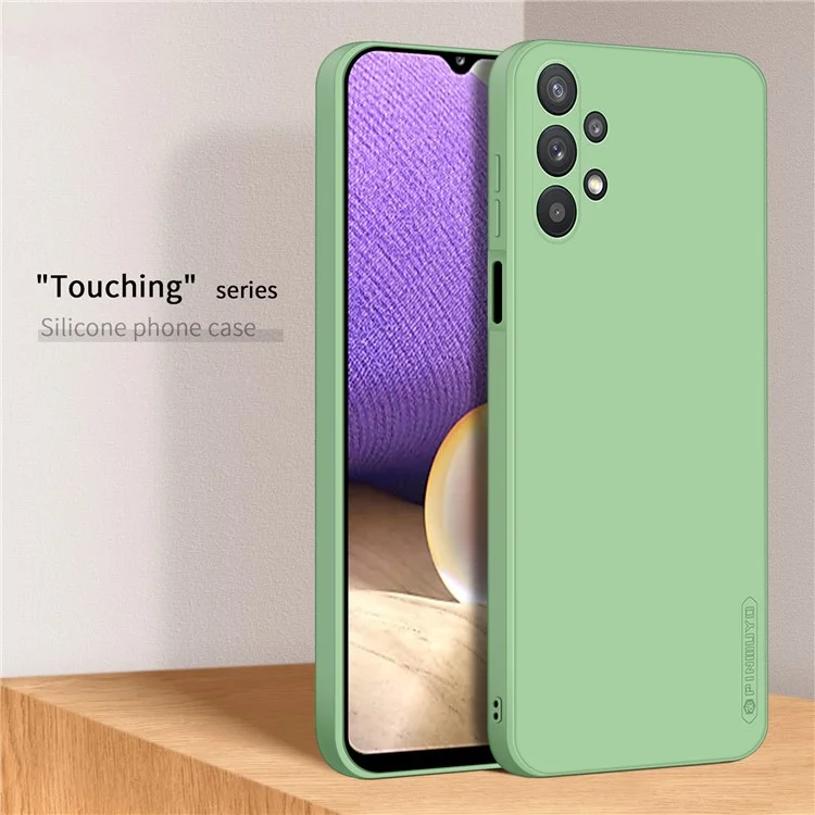 PINWUYO Precise Cut-Out Scratch-Resistant Soft Silicone Cell Phone Cover Case для Samsung Galaxy A32 5G/M32 5G - Green