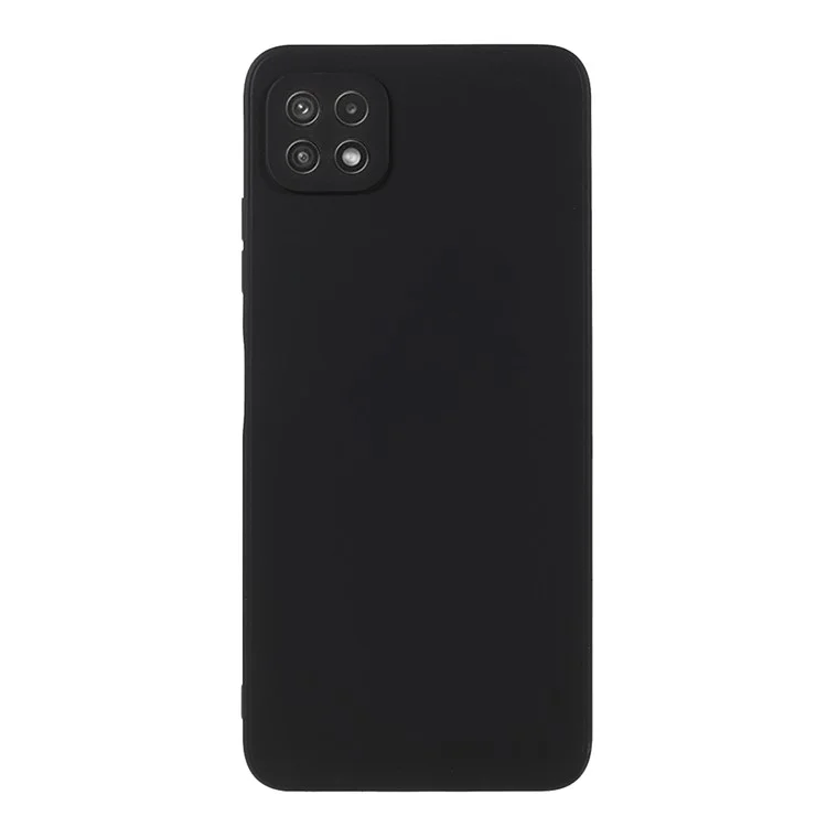 Точный вырез прямого края Мягкий TPU чехол для телефона для Samsung Galaxy A22 5G (Версия для ЕС) - Черный