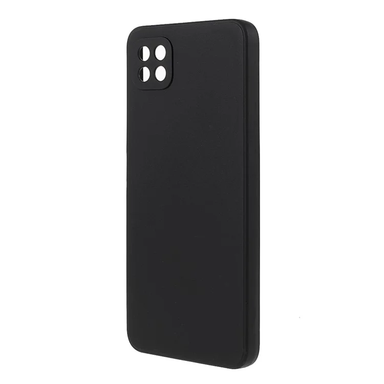 Точный вырез прямого края Мягкий TPU чехол для телефона для Samsung Galaxy A22 5G (Версия для ЕС) - Черный