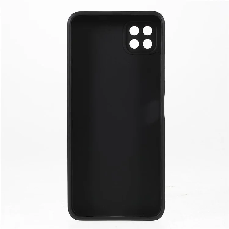 Точный вырез прямого края Мягкий TPU чехол для телефона для Samsung Galaxy A22 5G (Версия для ЕС) - Черный
