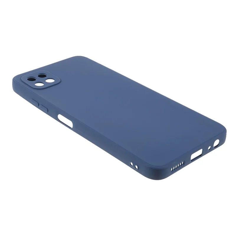 Precise Cutout Straight Edge Soft TPU Phone Protector Cover for Samsung Galaxy A22 5G (EU Version) - Dark Blue
