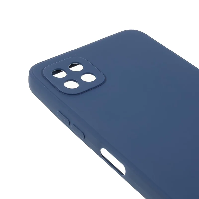 Precise Cutout Straight Edge Soft TPU Phone Protector Cover for Samsung Galaxy A22 5G (EU Version) - Dark Blue