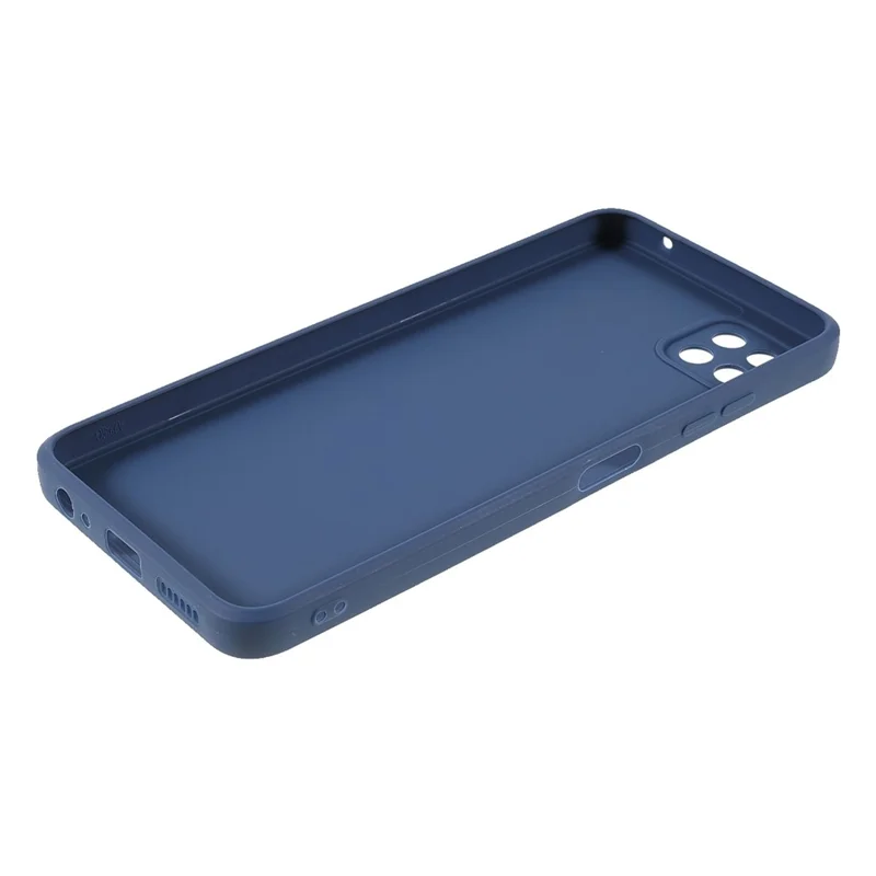 Precise Cutout Straight Edge Soft TPU Phone Protector Cover for Samsung Galaxy A22 5G (EU Version) - Dark Blue