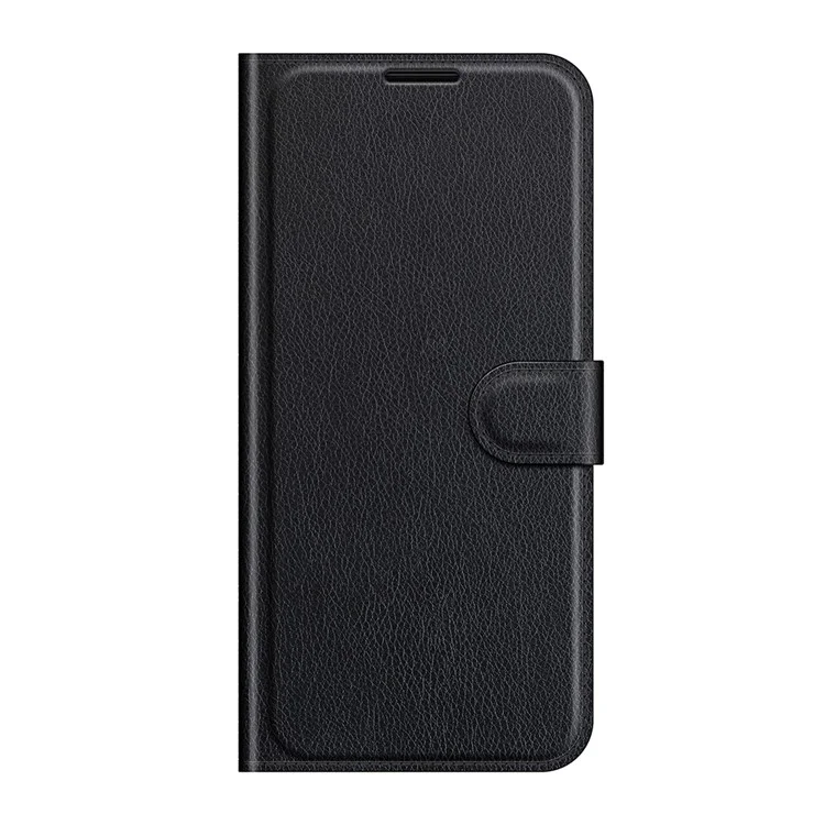 Cartera Diseño Folio Flip Litchi Texture Protective PU Soft PU Funda Telefónica De Cuero Con Soporte Para Samsung Galaxy A52S 5G / A52 4G / 5G - Negro